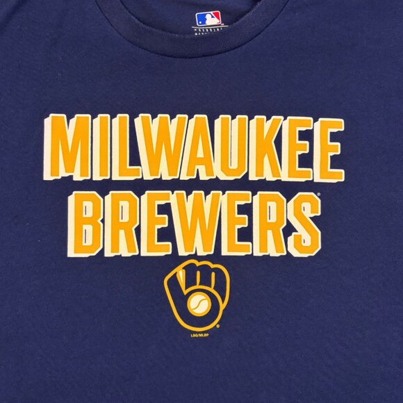 MLB Genuine Merchandise Men's Milwaukee Brewers Navy T-Shirt Size XXL - Picture 3 of 6